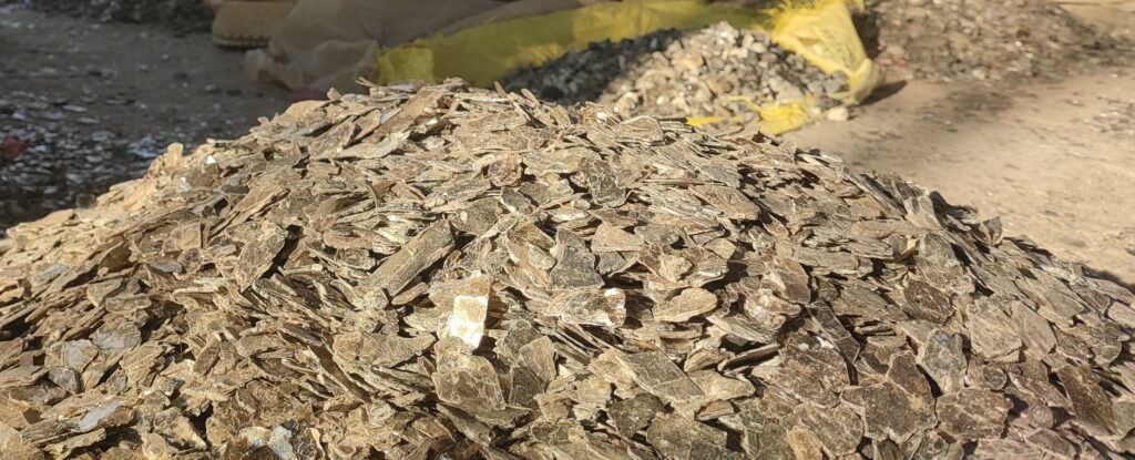 mica in a mica sorting site
